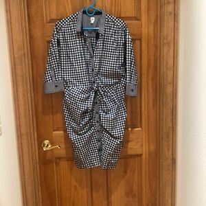 Plaid tie dress